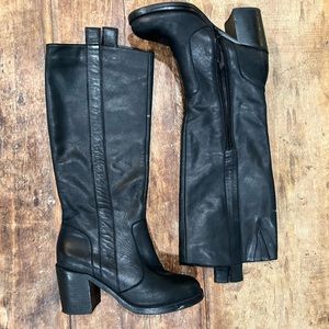 Dark Navy Knee High Boots